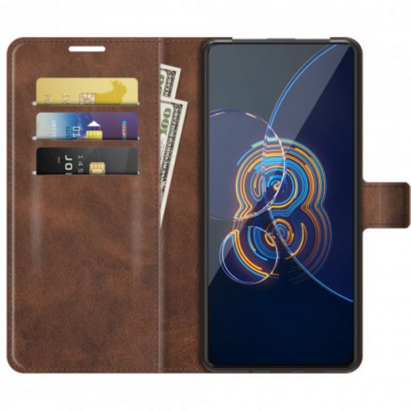 Etui Folio Do Asus Zenfone 8 Flip Sztuczna Skóra Slim