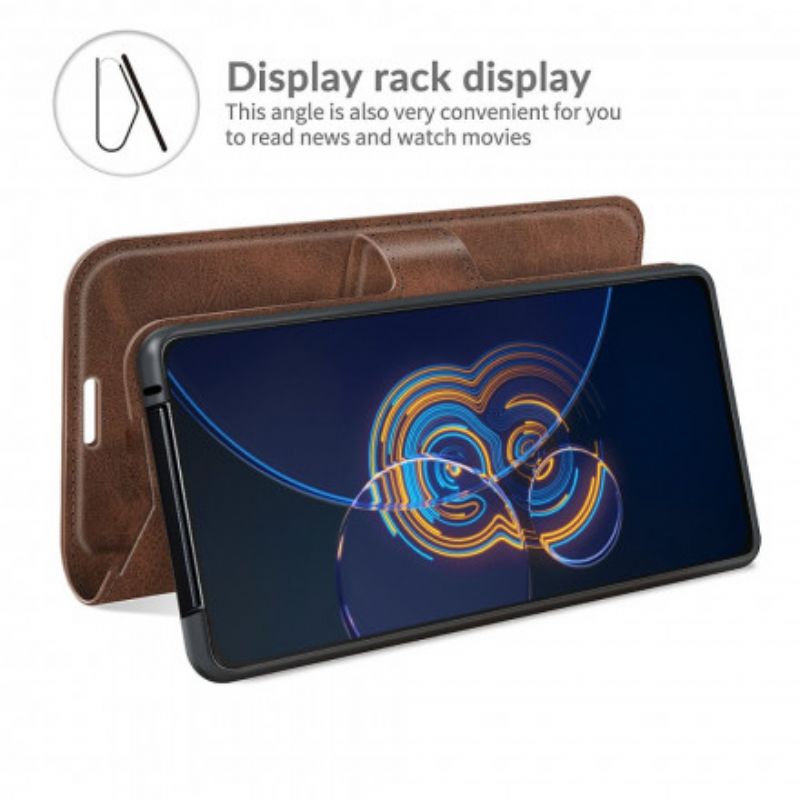 Etui Folio Do Asus Zenfone 8 Flip Sztuczna Skóra Slim