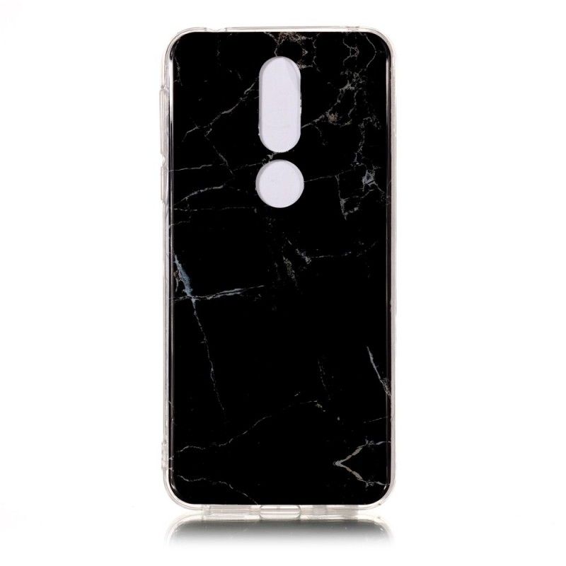 Etui Nokia 7.1 Fioletowy Zielony Marmur