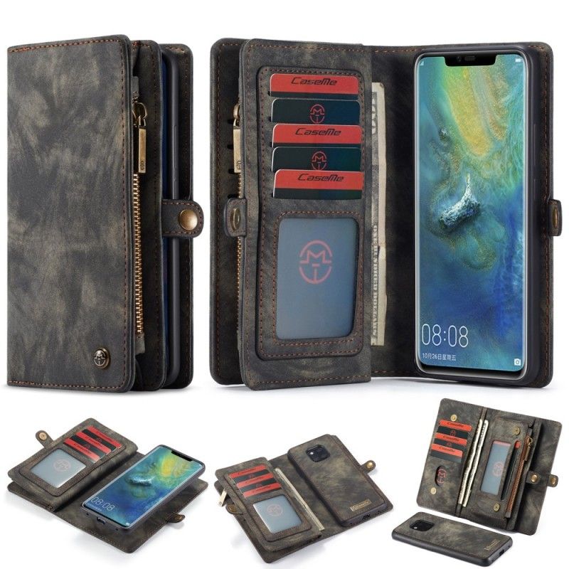 Etui Folio Huawei Mate 20 Pro Czerwony Szary Zdejmowana Obudowa Etui Ochronne