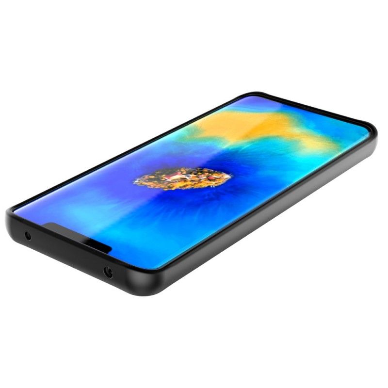 Etui Huawei Mate 20 Pro Czerwony Czarny Fazowana Krawędź