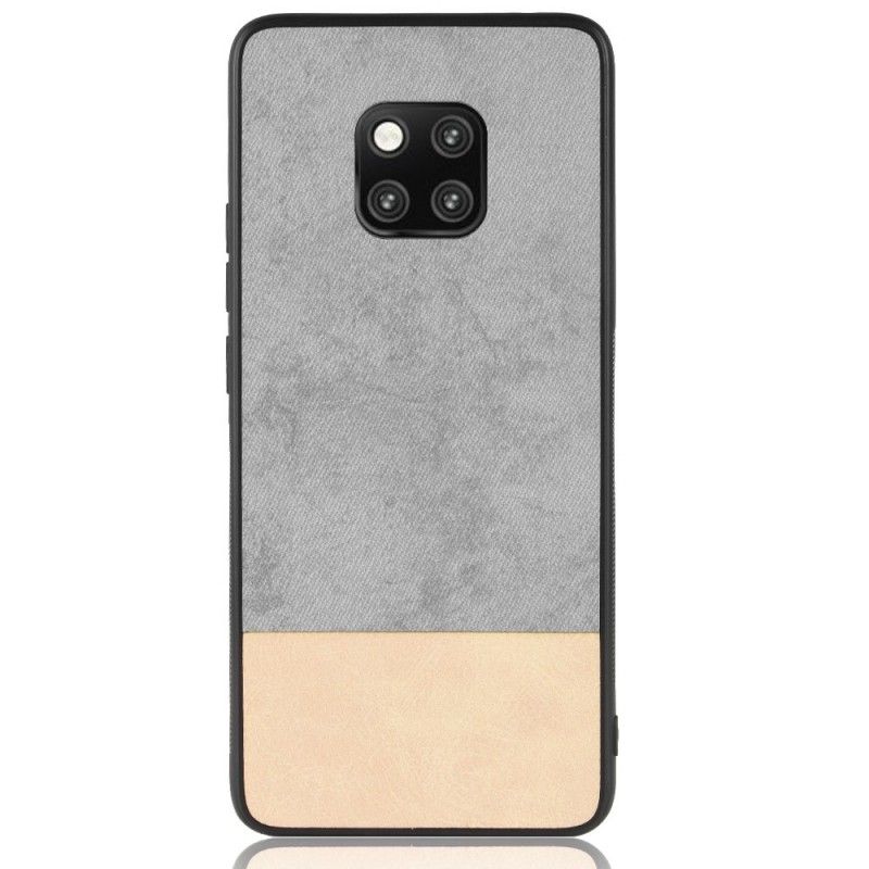 Etui Huawei Mate 20 Pro Szary Czarny Dwukolorowa Imitacja Skóry