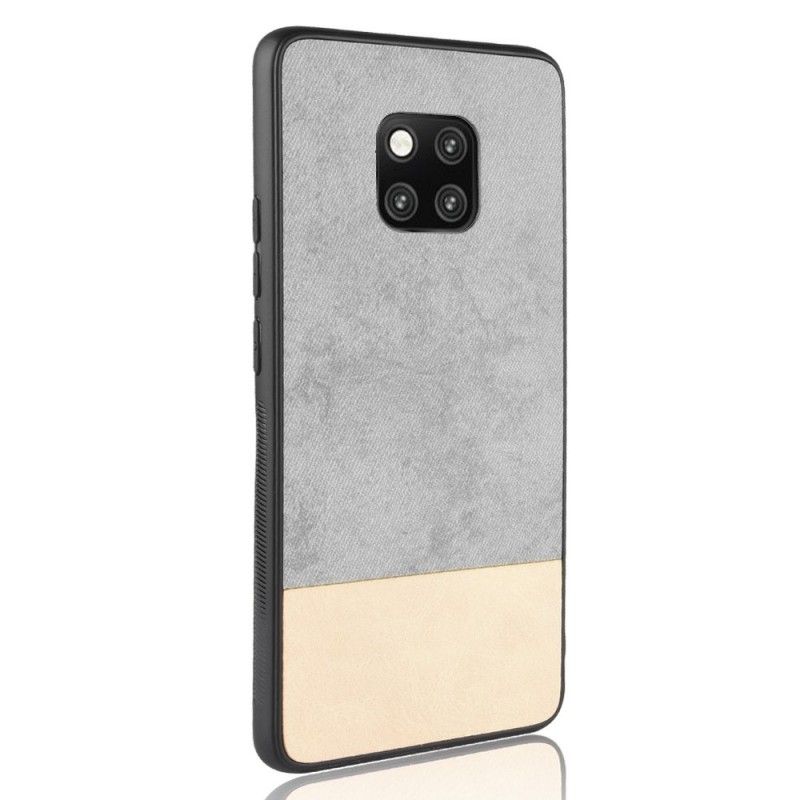 Etui Huawei Mate 20 Pro Szary Czarny Dwukolorowa Imitacja Skóry