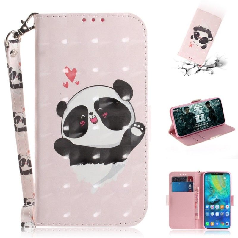 Pokrowce Huawei Mate 20 Pro Panda Love Ze Stringami