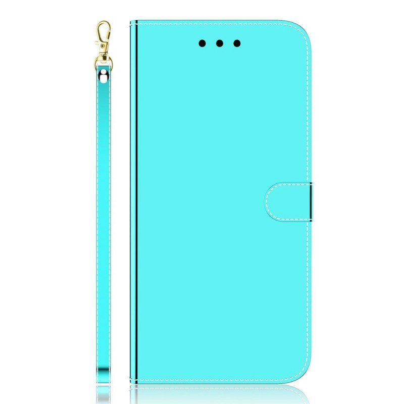 Etui Folio do Xiaomi Redmi Note 11 Pro Plus 5G Osłona Lusterka Ze Sztucznej Skóry