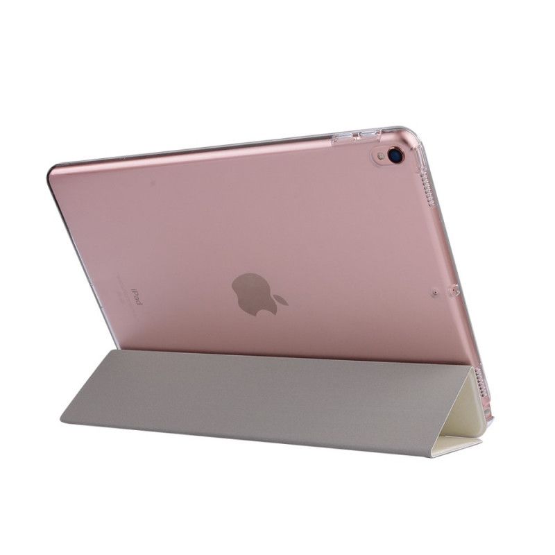 Elegancki Futerał iPad Pro 10.5" Biały Czarny Wzmocniony Teksturą Jedwabiu