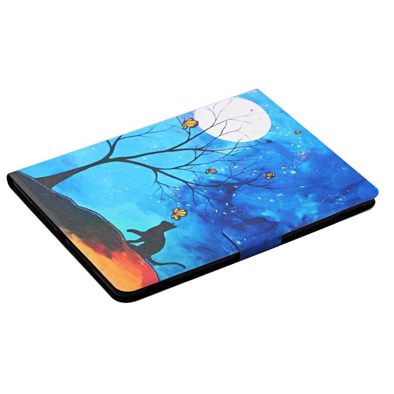 Etui Folio iPad Pro 10.5" Ciemnoniebieski Żółty Drzewo Z Księżycem I Słońcem