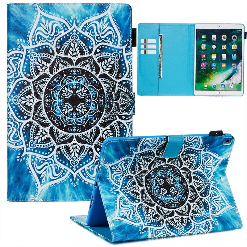 Etui Folio iPad Pro 10.5" Jasnoniebieski Czarny Kwiaty Etui Ochronne