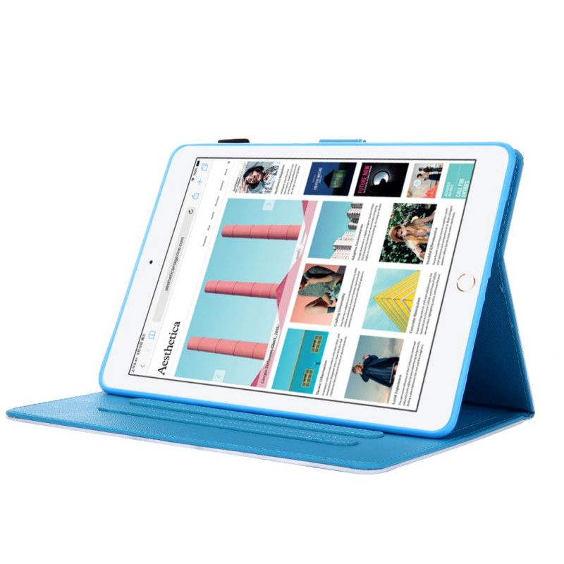 Etui Folio iPad Pro 10.5" Jasnoniebieski Różowy Marmurkowy Kotek Etui Ochronne