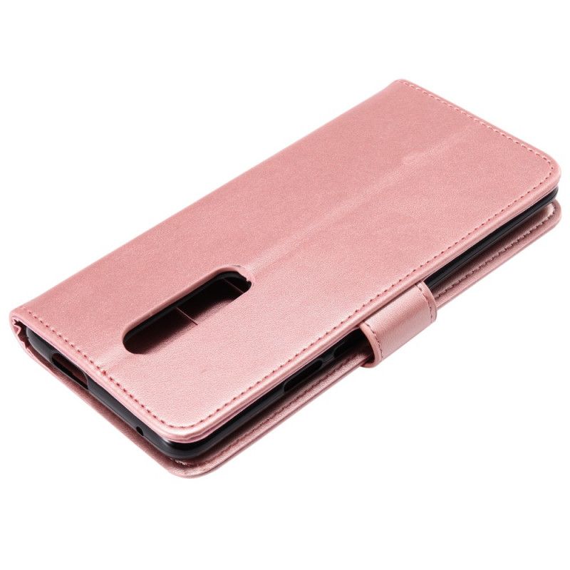 Etui Folio OnePlus 7 Pro Czerwony Szary Zaduma Stringów Etui Ochronne