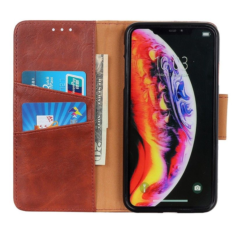 Etui Folio OnePlus 7 Pro Granatowy Czarny Dwustronna Klapka Magnetyczna