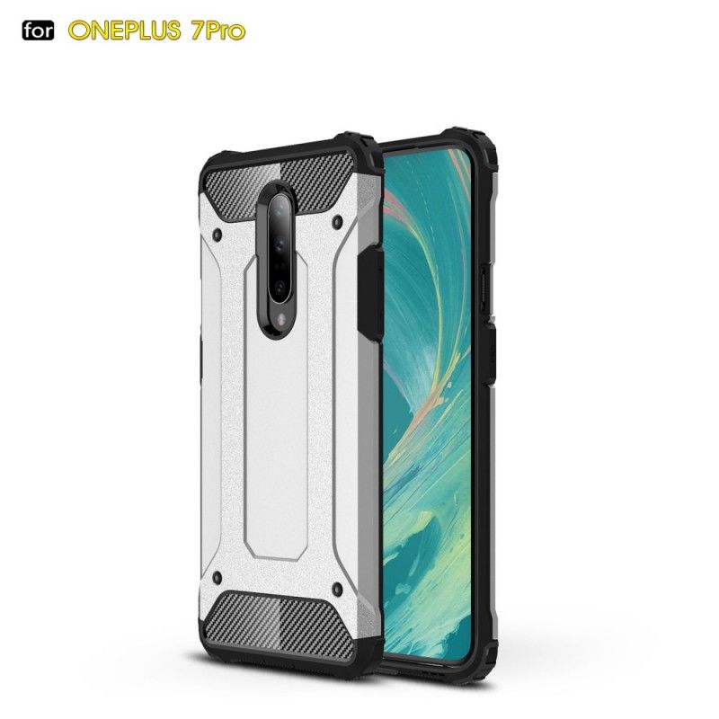 Etui OnePlus 7 Pro Biały Czarny Ocalały