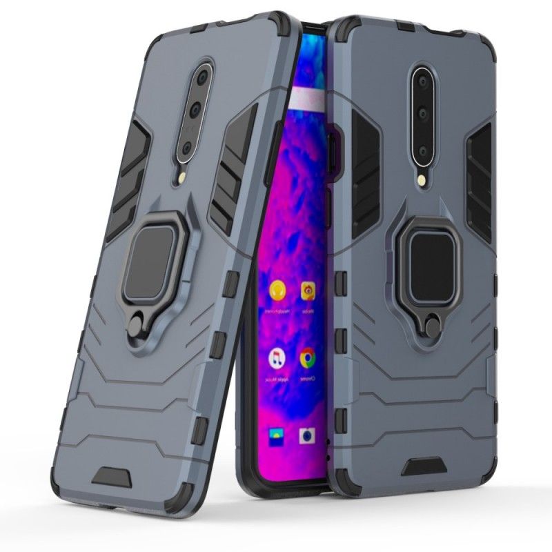 Etui OnePlus 7 Pro Czerwony Czarny Pierścień Oporowy Etui Ochronne