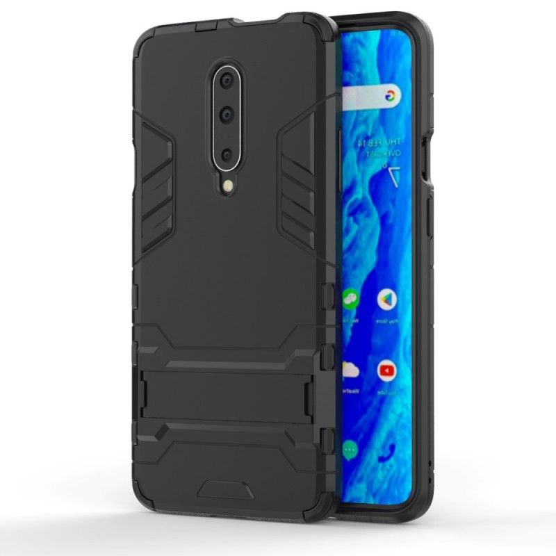 Etui OnePlus 7 Pro Czerwony Szary Język