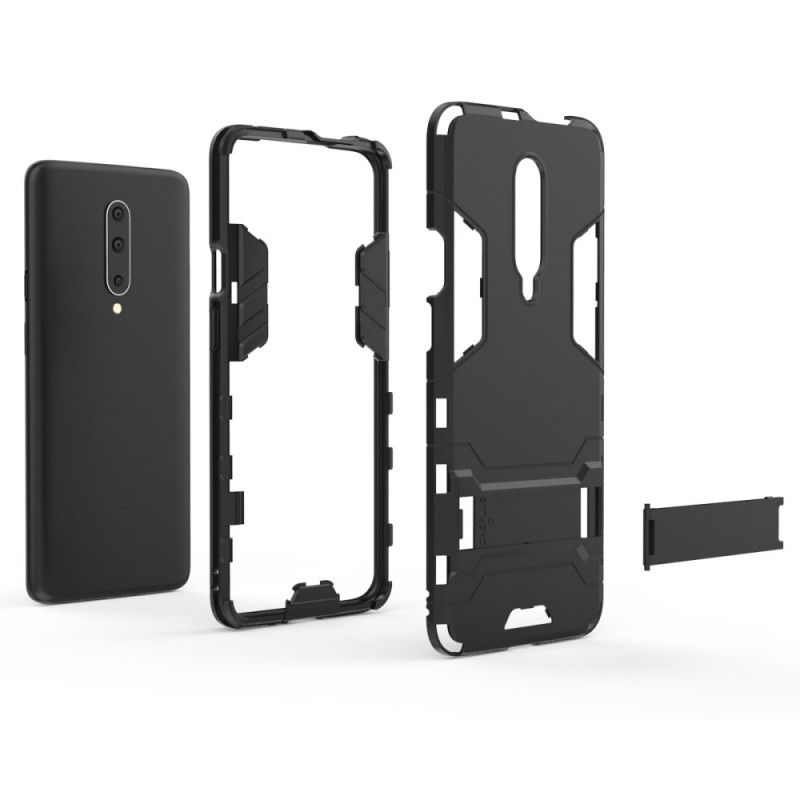 Etui OnePlus 7 Pro Czerwony Szary Język