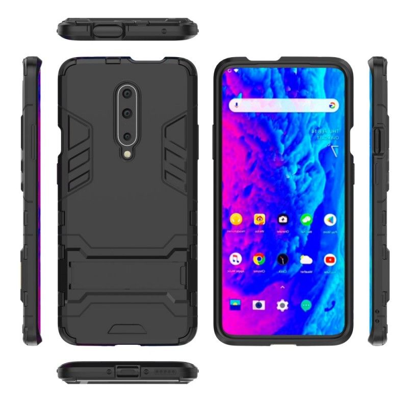 Etui OnePlus 7 Pro Czerwony Szary Język