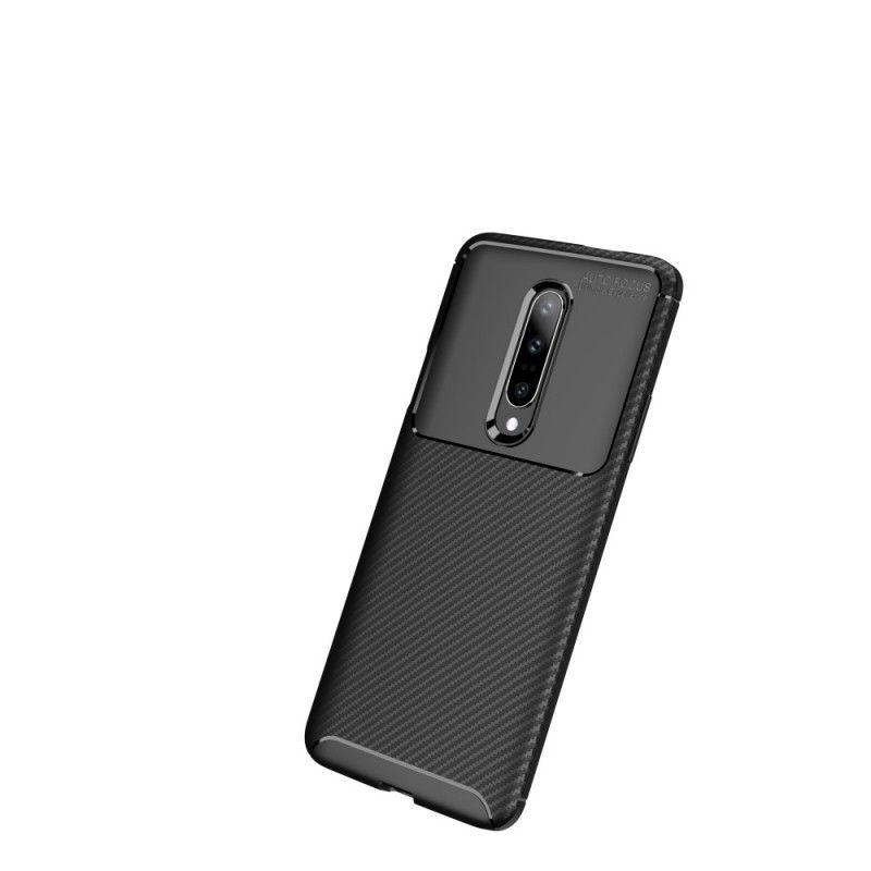 Etui OnePlus 7 Pro Granatowy Czarny Elastyczna Tekstura Włókna Węglowego