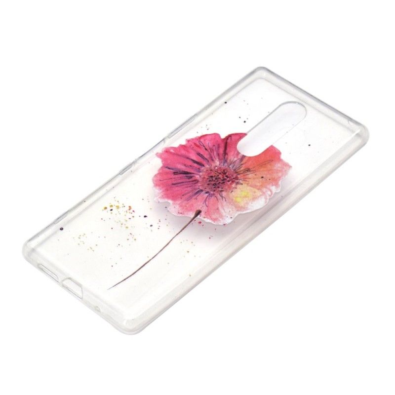 Etui OnePlus 7 Pro Przezroczysty Mak Akwarelowy