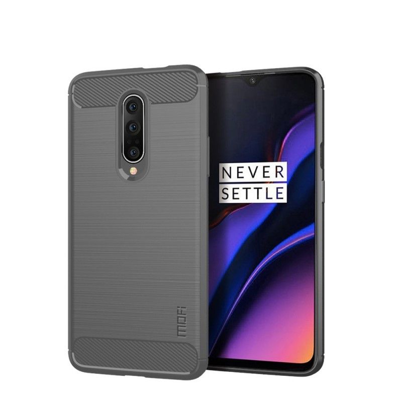 Etui OnePlus 7 Pro Szary Czarny Mofi Szczotkowane Włókno Węglowe