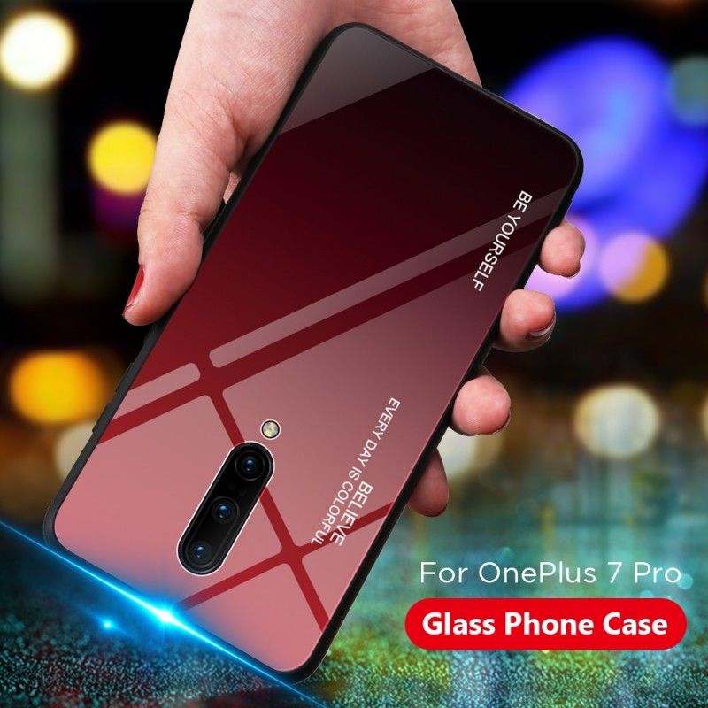 Etui OnePlus 7 Pro Zielony Czerwony Kolor Ocynkowany Etui Ochronne