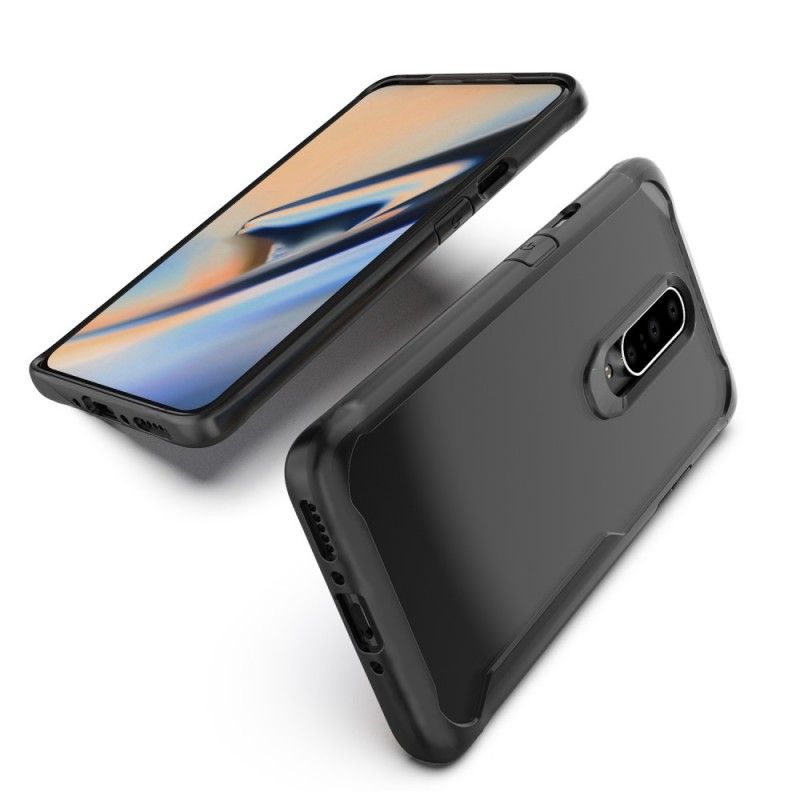 Futerały OnePlus 7 Pro Czerwony Czarny Etui na Telefon Hybrydowa Fazowana Krawędź