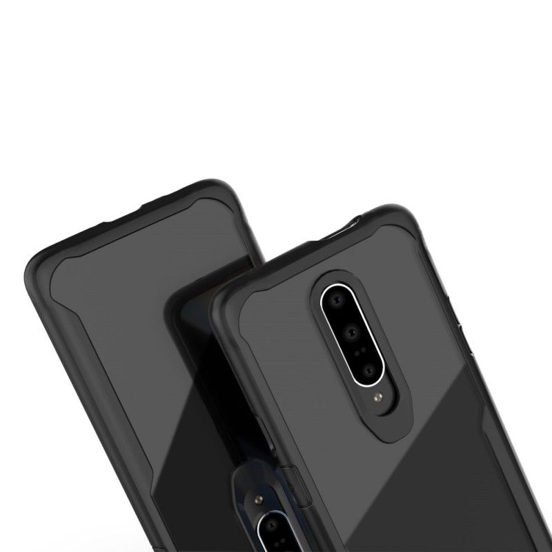 Futerały OnePlus 7 Pro Czerwony Czarny Etui na Telefon Hybrydowa Fazowana Krawędź