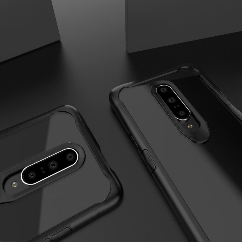 Futerały OnePlus 7 Pro Czerwony Czarny Etui na Telefon Hybrydowa Fazowana Krawędź