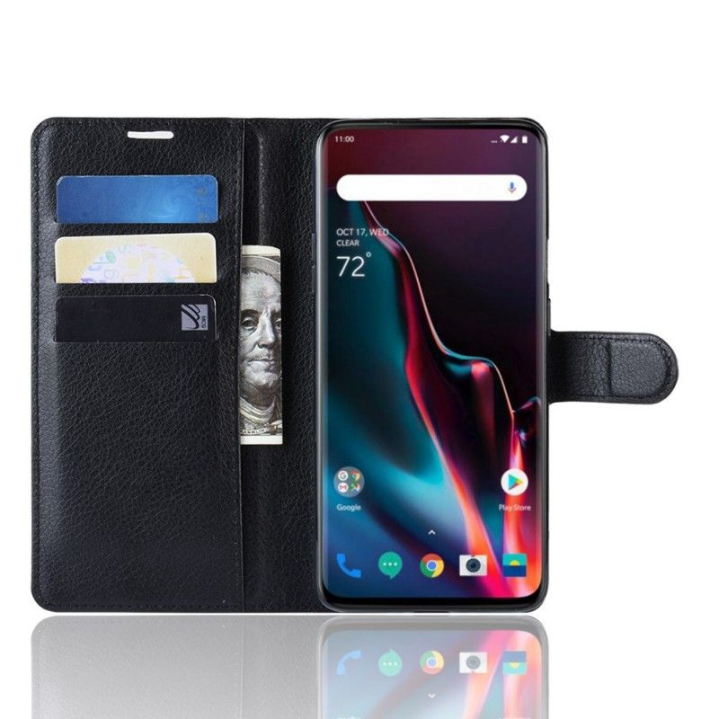 Pokrowce OnePlus 7 Pro Biały Czarny Liczi Retro