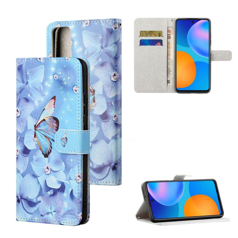 Etui Folio Honor 10X Lite Diamentowe Motyle Ze Stringami Etui Ochronne