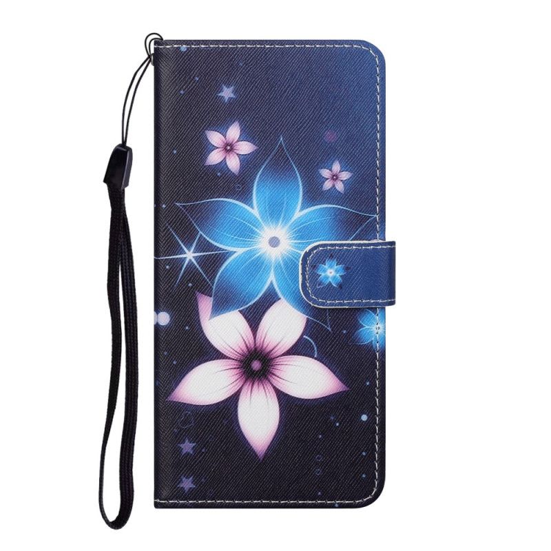 Etui Folio Honor 10X Lite Księżycowe Kwiaty Ze Stringami Etui Ochronne