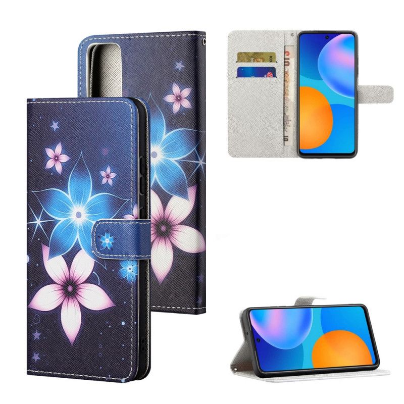 Etui Folio Honor 10X Lite Księżycowe Kwiaty Ze Stringami Etui Ochronne