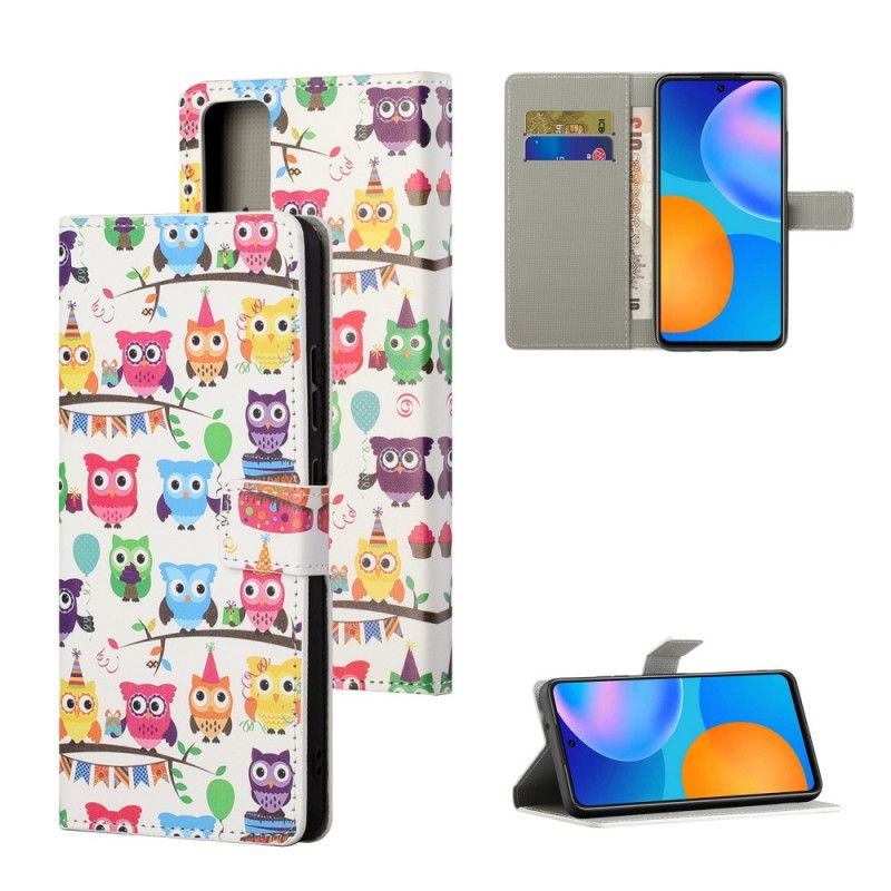 Etui Folio Honor 10X Lite Wiele Kolorowych Sów Etui Ochronne