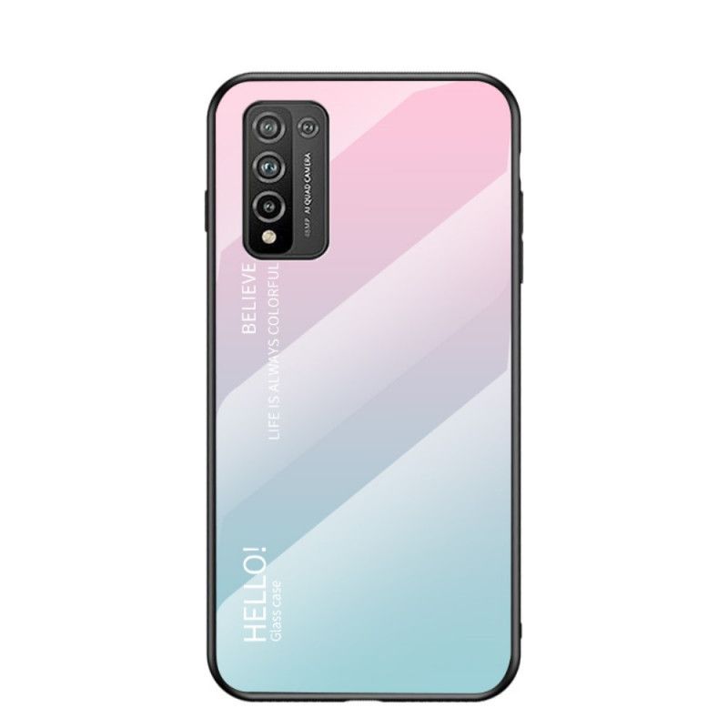 Etui Honor 10X Lite Biały Czarny Witam Szkło Hartowane Etui Ochronne