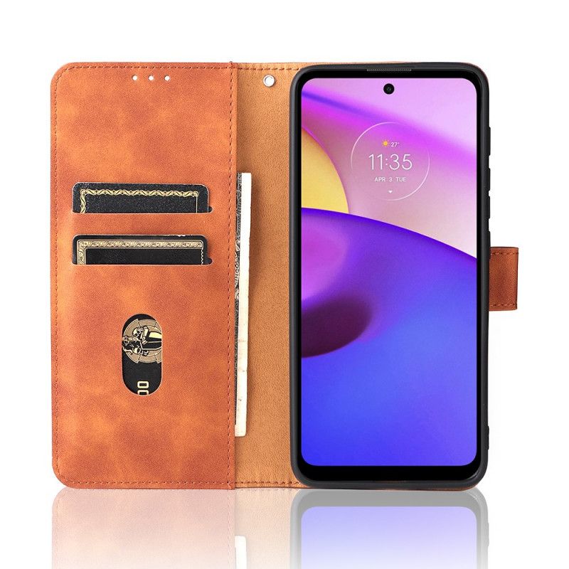 Etui Folio Do Moto E20 / E30 / E40 Dotyk Skóry