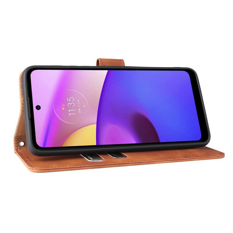 Etui Folio Do Moto E20 / E30 / E40 Dotyk Skóry