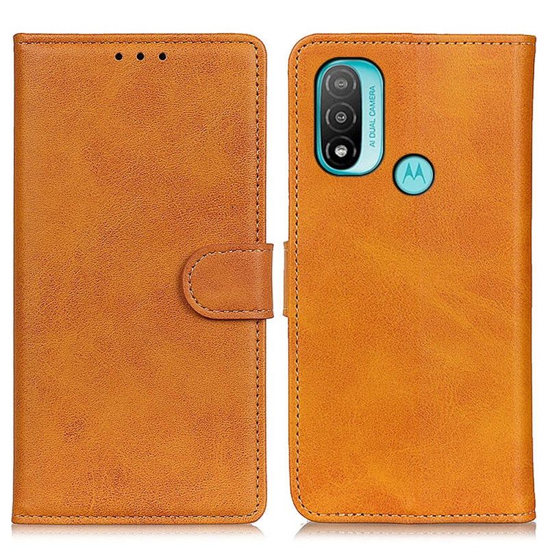 Etui Folio Do Moto E20 / E30 / E40 Retro Matowy Efekt Skóry