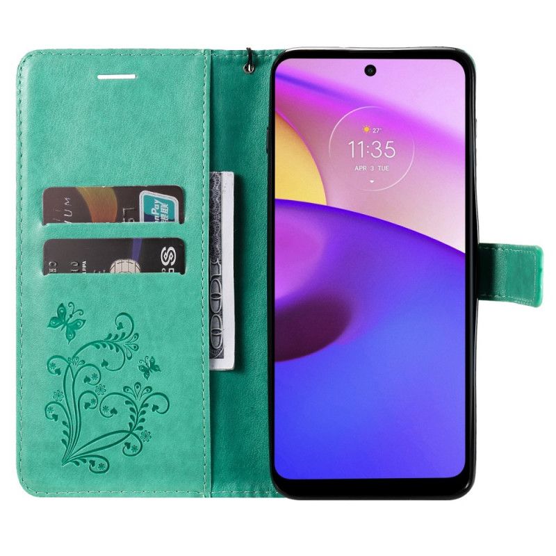 Etui Folio Moto E20 / E30 / E40 Olbrzymie Stringi Motyle Etui Ochronne