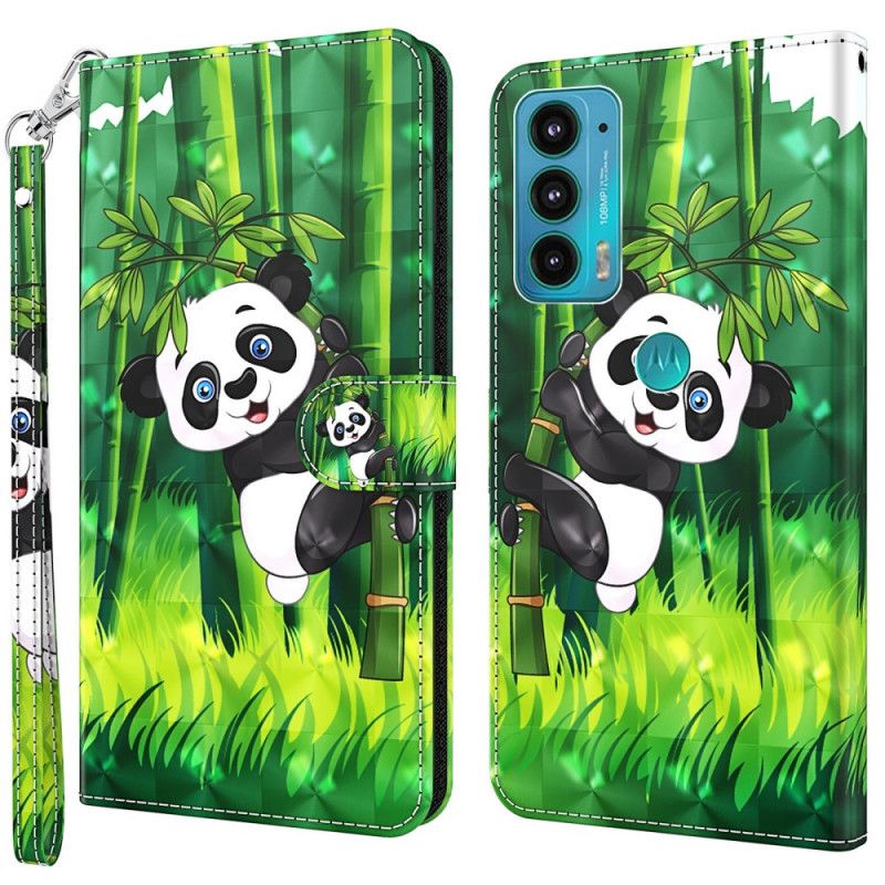 Etui Folio Moto E20 / E30 / E40 Panda I Bambus Etui Ochronne