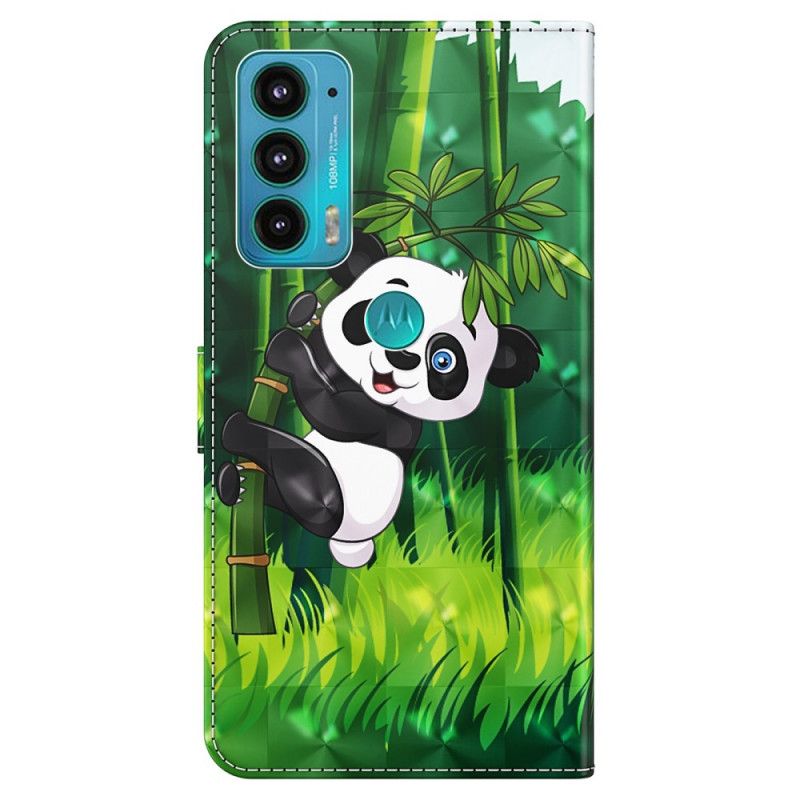 Etui Folio Moto E20 / E30 / E40 Panda I Bambus Etui Ochronne