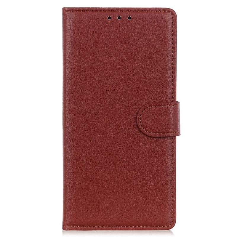 Etui Folio Moto E20 / E30 / E40 Tradycyjnie Liczi Etui Ochronne