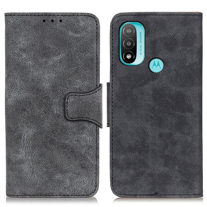 Etui Folio Moto E20 / E30 / E40 Vintage Dwustronna Klapka Magnetyczna Etui Ochronne