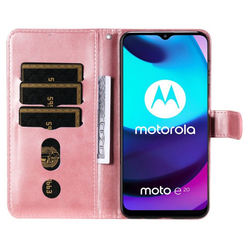 Etui Folio Moto E20 / E30 / E40 Vintage Torebka