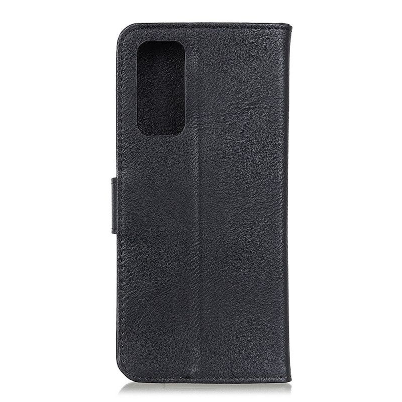 Etui Folio OnePlus 9 Pro Szary Czarny Imitacja Skóry Khazneh Etui Ochronne