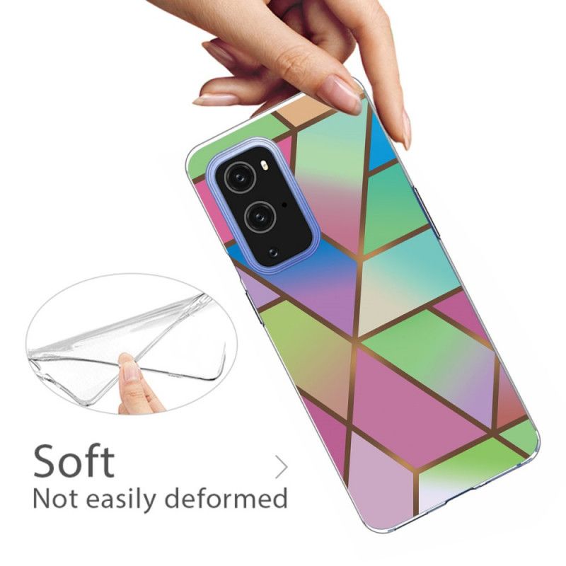 Etui OnePlus 9 Pro Biały Czarny Geometryczny Marmur Etui Ochronne