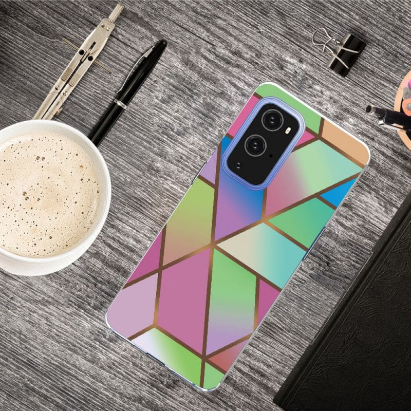 Etui OnePlus 9 Pro Biały Czarny Geometryczny Marmur Etui Ochronne