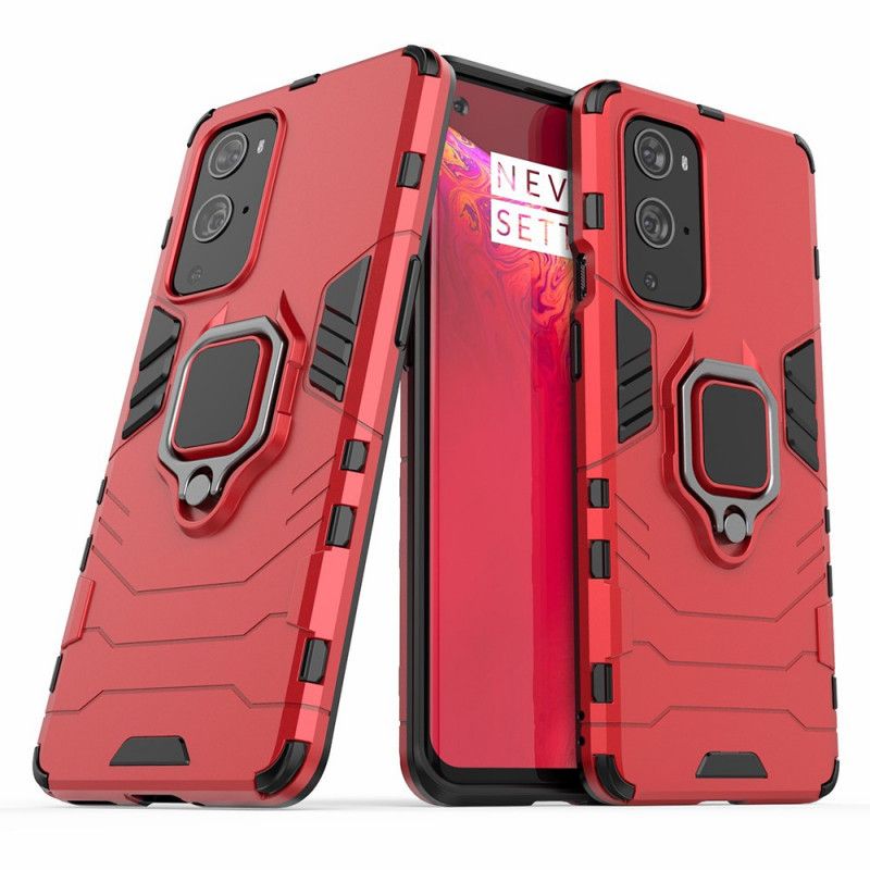 Etui OnePlus 9 Pro Czerwony Czarny Pierścień Oporowy