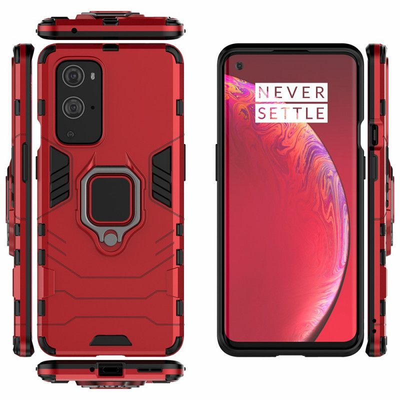 Etui OnePlus 9 Pro Czerwony Czarny Pierścień Oporowy