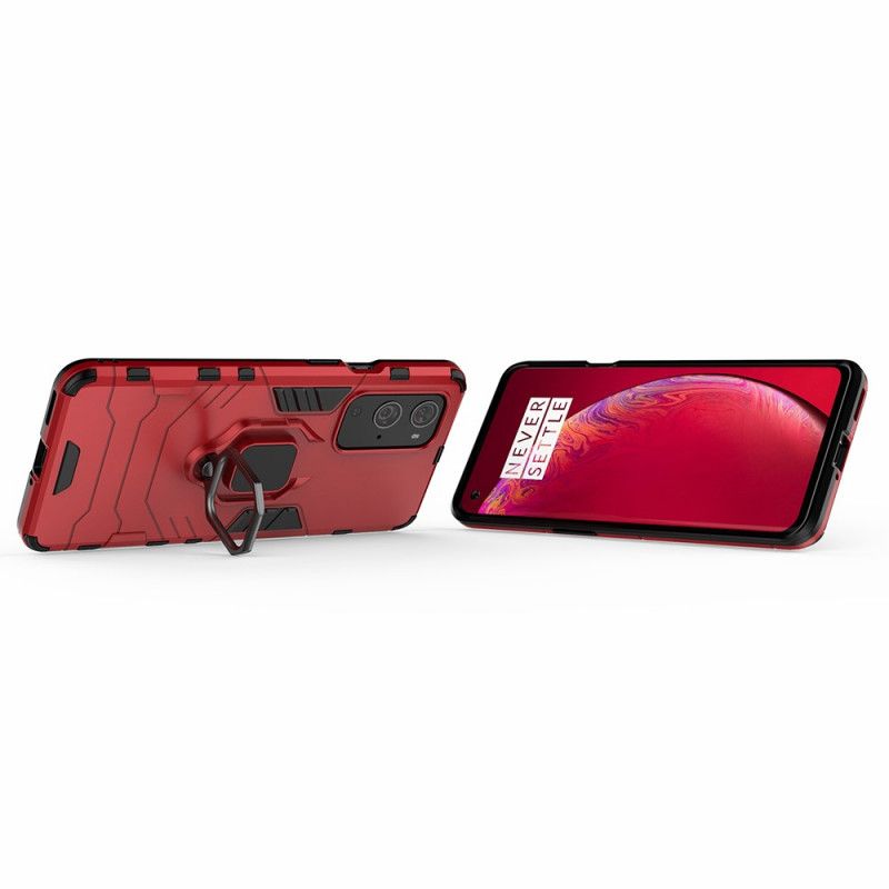 Etui OnePlus 9 Pro Czerwony Czarny Pierścień Oporowy