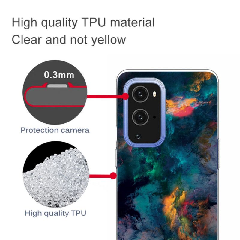 Etui OnePlus 9 Pro Kolorowe Chmury Etui Ochronne