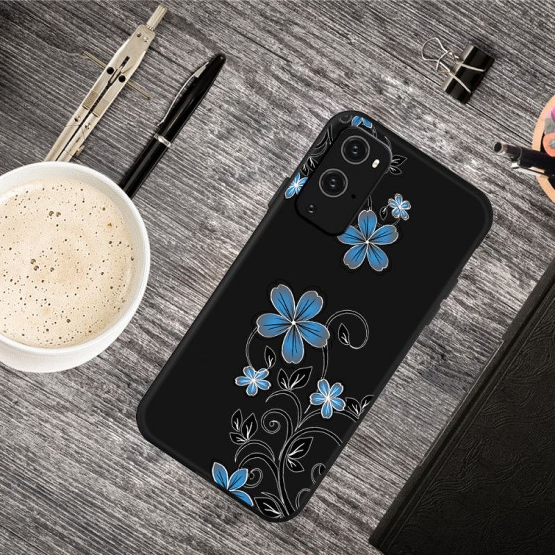 Etui OnePlus 9 Pro Niebieskie Kwiaty Etui Ochronne